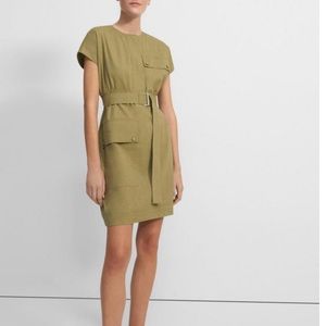 Theory Crewneck Utility Dress 8 NWOT